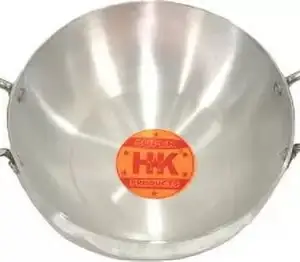 Super HK Induction and Gas Stove Base Aluminium Kadhai with Stainless Steel Handle (9.5 Inch Dia) price in India.