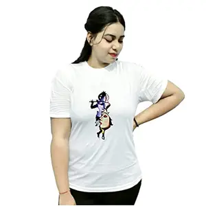 Radha Krishna Tshirt | Unisex | Cotton (Small, Design 2)