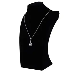 SAZ DEKOR® Fashion Silver Crystal Rhinestone Pendant Necklace