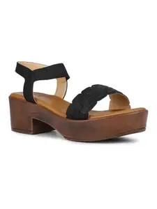 Inc.5 Womens Black Casual Open toe Platform Heel Sandals