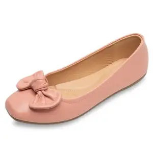 Sixth Street Women's Casual Comfortable and Lightweight Ballerina Ballet Flats - Pink- (Size-40) - SXT 031