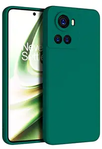 CSK Back Cover OnePlus 10R Scratch Proof | Flexible | Matte Finish | Soft Silicone Mobile Cover OnePlus 10R (Green)