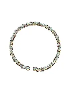 THEFINDIFY Sparkling Gold-Tone Bead Cluster Bracelet