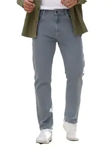Urbano Fashion Men's Straight Fit Washed Jeans Stretchable