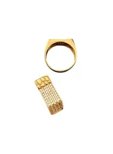 Stylish Men's Designer Ring Diamond Gold Ring For Men Ring/Gold Ring||JEWELRYRING-266-21