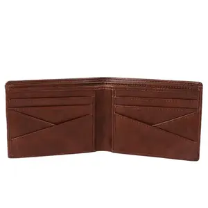 Dezire Crafts PU Leather Wallet for Men | Slim & Stylish | 3 Card Pockets, 2 Hidden Pockets, 1 Coin Pocket (Coffee Brown)
