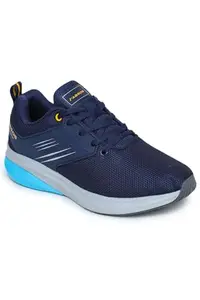 ABROS Mens ASGO2066 FRONX-16 Sports Shoes Navy/Mustard 8 UK