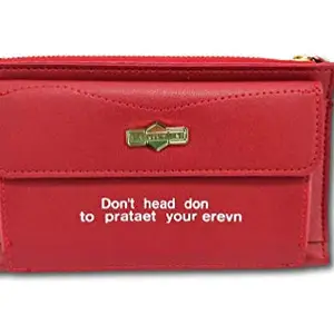 Gunn Shoppe Lady Wallet, Card Case & Money Organisers/Card & ID Case (Small) (Red)
