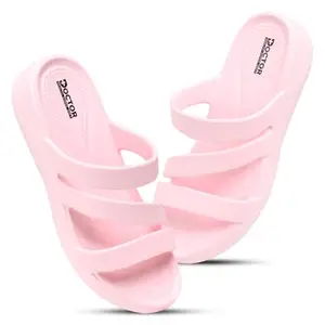 DOCTOR HEALTH SUPER SOFT Women Ultra Soft Flip Flops Waterproof Slipper | Cushion Footbed Slippers | Comfortable & Light Weight | Mild Acupressure | Everyday Slip-On, Pink, 8