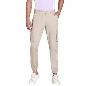 Dennis Lingo Mens Cotton Lycra Mid Rise Slim Fit Solid Trousers