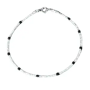 RRJEWELZ Black Onyx Bracelet for Men & Women – 2mm Round Smooth Black Beads – 7 inch with Silver Plated Clasp – Healing, Fashion, Gift, Spiritual, Yoga|LCBR_RR_01065