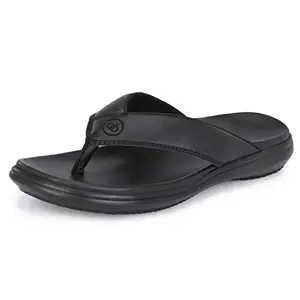 AZZARO BLACK Men's Synthetic Slipper/flipflop,(Black,7 size)