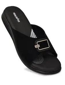 HEALTH FIT EXTRA SOFT Women's Comfortable Memory Foam Doctor Slippers/Flip-Flops|Fashionable Casual & Stylish|Lightweight & Breathable|Outdoor Synthetic Casual Chappals Sandals Ladies & Girls HF27