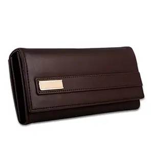 ALSU Women's Brown Hand Wallet with 6 Card Pocket_shd-002br