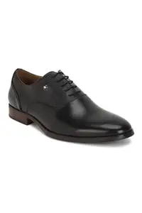 Louis Philippe Men Black PU Lace Up Shoes