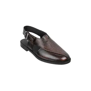 Metro Men Tan Leather Flats Back Strap Sandals UK/10 EU/44 (18-1511)
