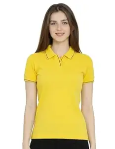 Scott International Women’s Cotton Polo T-Shirt | Half Sleeve Plain Collar Tee | Stylish Casual Top | Plain T-Shirt for Girls | Workwear for Office & Casual Wear