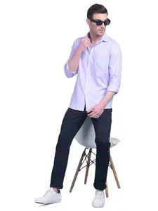 Crimsoune Club Men's Purple 100% Cotton Shirt (S)