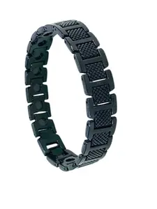 Stainless Steel Bracelet For Men and Boys (BLACK)