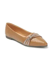 ICONICS Women's Slip On Ballerinas, Colour-Beige, Size-UK 4