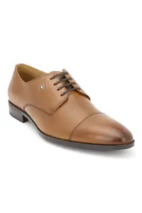 Louis Philippe Men Brown Leather Formal Shoes