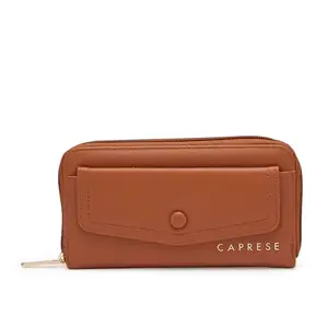 Caprese Women's Faux Leather Solid Pattern Mischa Wallet (Tan, Medium)