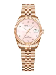 RODERICO GIULIANI Analog Pink DIAL Rose Gold Steel Bracelet Women's Watch WSTA-7903