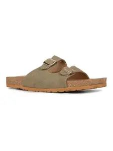 Inc.5 Womens Green Casual Solid Open Toe Flat Slip-On Sandals