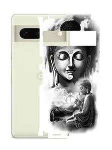 AtOdds - Google Pixel 7 Pro Mobile Back Skin Rear Screen Guard Protector Film Wrap (Coverage - Only for Back+Sides) (Buddha)
