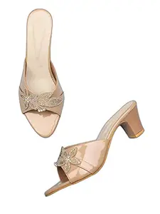 WalkTrendy Womens Synthetic Beige Sandals With Heels - 3 UK (Wtwhs395_Beige_36)