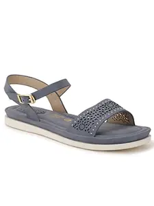 Bata Comfit Bata Womens Clemmie Sandal Blue Flats (5619064), 5 UK