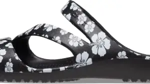 crocs Women's Kadee II Retro Resort Sandal W Blk/WHI Black Slipper (207854-066)