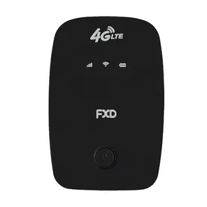 FXD 4G LTE Wireless Dongle | All SIM Network Supported, Plug & Play Data Card with 150Mbps WiFi Hotspot & 2100mAh Rechargeable Battery (Black)