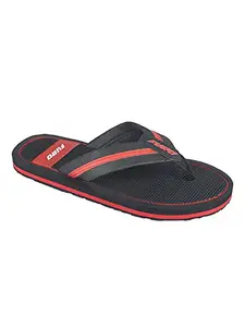 FURO by Red Chief BLK/RED Casual Flip Flop for Men FF004 (Size 7)