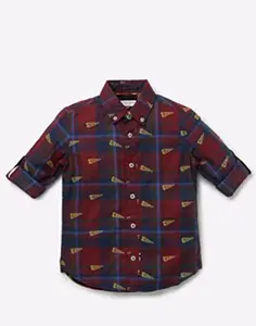Generic LEOPARIS-Men's Stylish Regular Fit V Neck Full Sleelve Shirt (9-10 year)