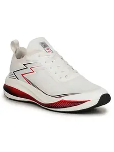 ABROS Trikk Running Sports Shoes Breathable Upper Mesh Phylon Sole Memory Foam Insole Casual Walking & Gym Shoes for Mens(White/Black 7)