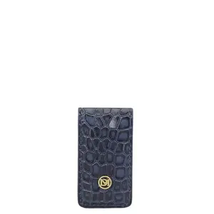Da Milano Leather Money Clip for Men & for Women - Blue (1119C)