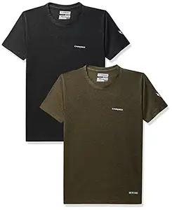 Charged Brisk-002 Melange Round Neck Sports T-Shirt Black Size Xs And Charged Brisk-002 Melange Round Neck Sports T-Shirt Olive Size Xs