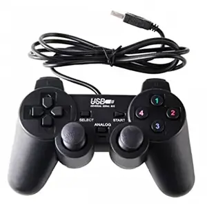 NP TECH Wired Game Controller With USB Interface For Video Gaming Fully Compatible With TV Video Game/PC Computer/Laptop/Windows OS/Winqx / Xp2000 / Me System, Support Direct 7.0 Above Edition