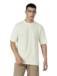 TECHNOSPORT Men Round Neck Drop Shoulder T-Shirt with ELASTO Plus Gym T Shirt for Men Sports Tee for Him Male Polyester Top