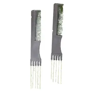 ZAUKY 2PCS Professional Lifting and Teasing Comb With Stainless steel Prong - Lifting & Teasing Comb - Ergonomic Design & Heat Resistant Comb - Suitable for Hair Styling(Combo Pack)