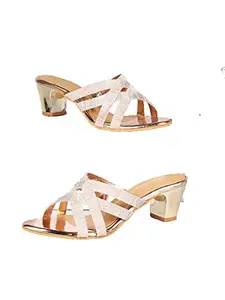 WalkTrendy Womens Synthetic Rosegold Sandals With Heels - 4 UK (Wtwhs478_Rosegold_37)