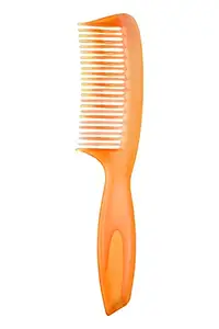 FYNX Grooming Handle Hair Comb for Men and Women, Pack of 1- ORANGE (Color may vary, As per stock)