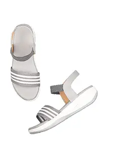 WalkTrendy Womens Synthetic Grey Sandals - 5 Uk (Wtwf614_Grey_38)