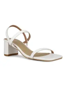 Inc.5 Womens White Casual Strappy Open toe Block Heel Sandals