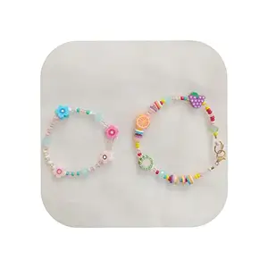 PARISAA's Fimo Beads Bracelet | Fruit and Flower Bracelets for Girls and Kids (Summer Bouquet)