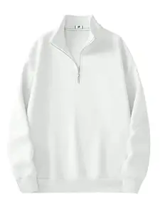 SXV STYLE Men's Half Zipper Collared Sweatshirt