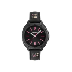 Coach Kitt Qtz Basic Black Tonneau Dial Women's Watch|Silicone Material|Multi Color Band - 14504472