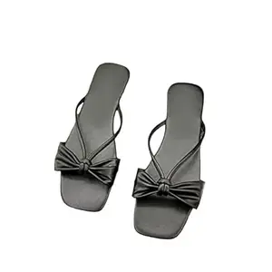 Women's Ethnic Traditional Slip-On Flats Cushioned Trendy for Comfort | Comfortable & Stylish for Girls & Women AEF_3_Black_7