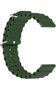 Sumukhji Silicone Watch Strap Compatible for Pebble Spectra Pro Smart Watch Band (Dark Green, 38MM)